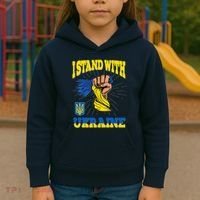 Powerful I Stand With Ukraine Kids Hoodie thumb 3