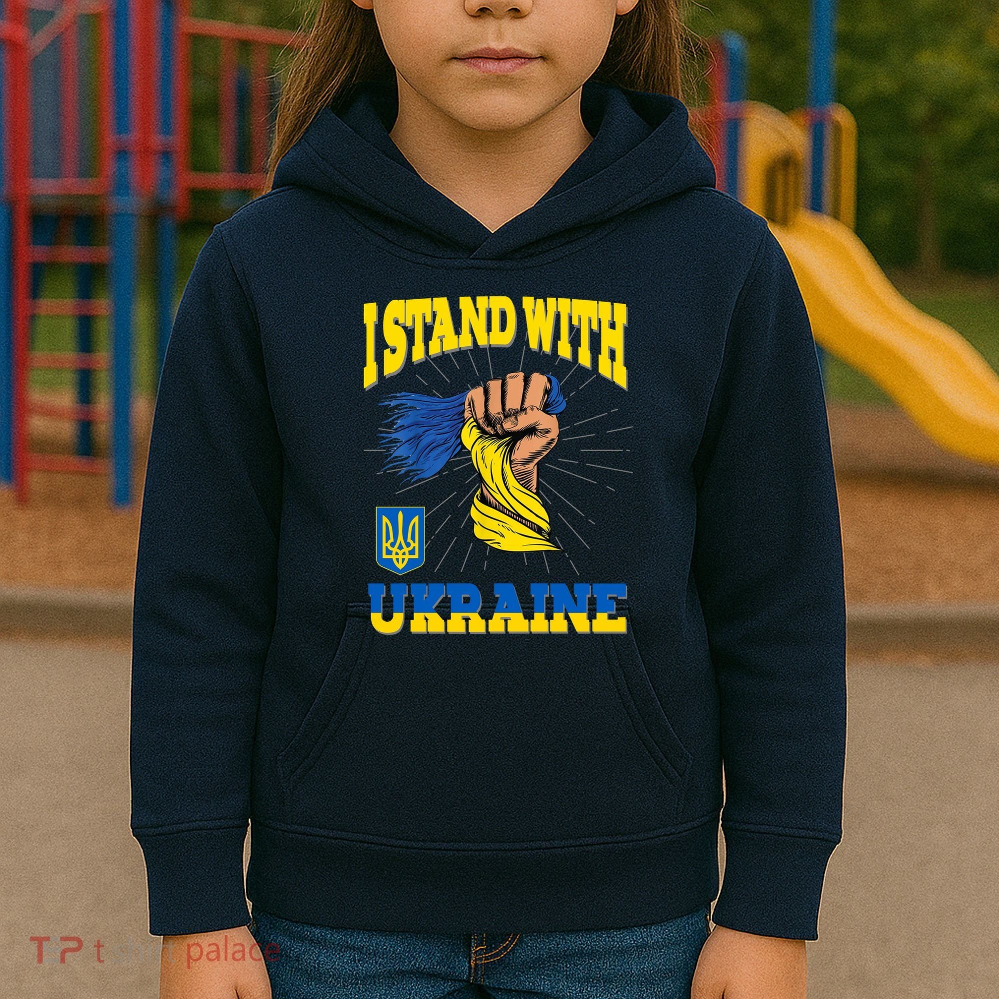 Powerful I Stand With Ukraine Kids Hoodie