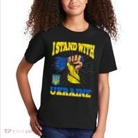 Powerful I Stand With Ukraine Kids T-Shirt thumb 2