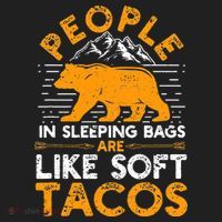 People In Sleeping Bags Are Like Soft Tacos Mexican Camping Beanie thumb 2