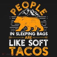 People In Sleeping Bags Are Like Soft Tacos Mexican Camping Women's Hoodie thumb 2