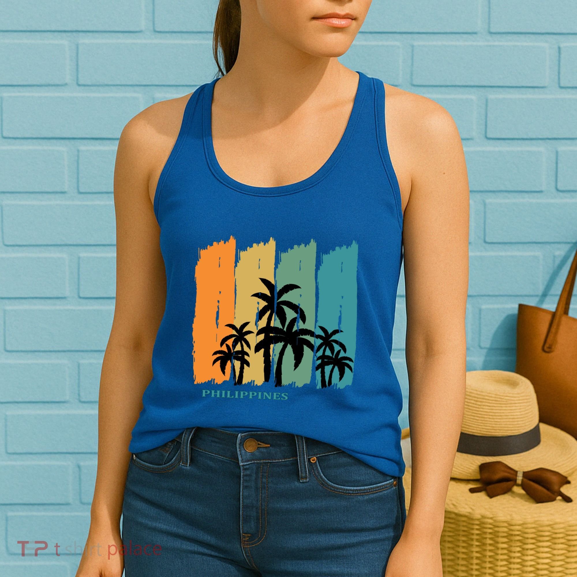 Palms Island Southeast Asia Sun Souvenir Palawan Gift Women's Tank Top