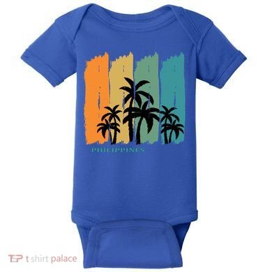 Palms Island Southeast Asia Sun Souvenir Palawan Gift Baby Bodysuit