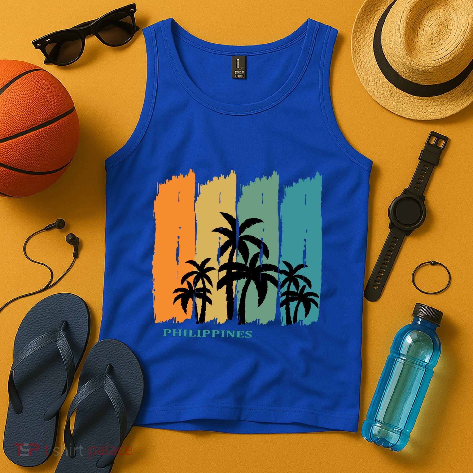 Palms Island Southeast Asia Sun Souvenir Palawan Gift Tank Top