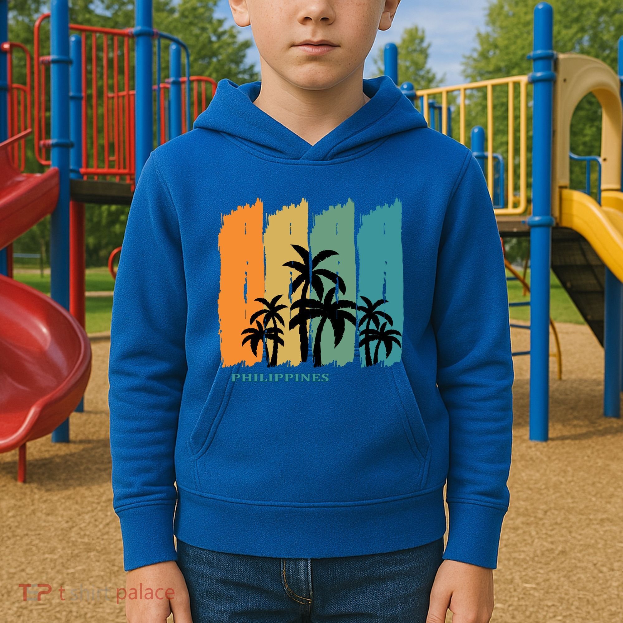 Palms Island Southeast Asia Sun Souvenir Palawan Gift Kids Hoodie