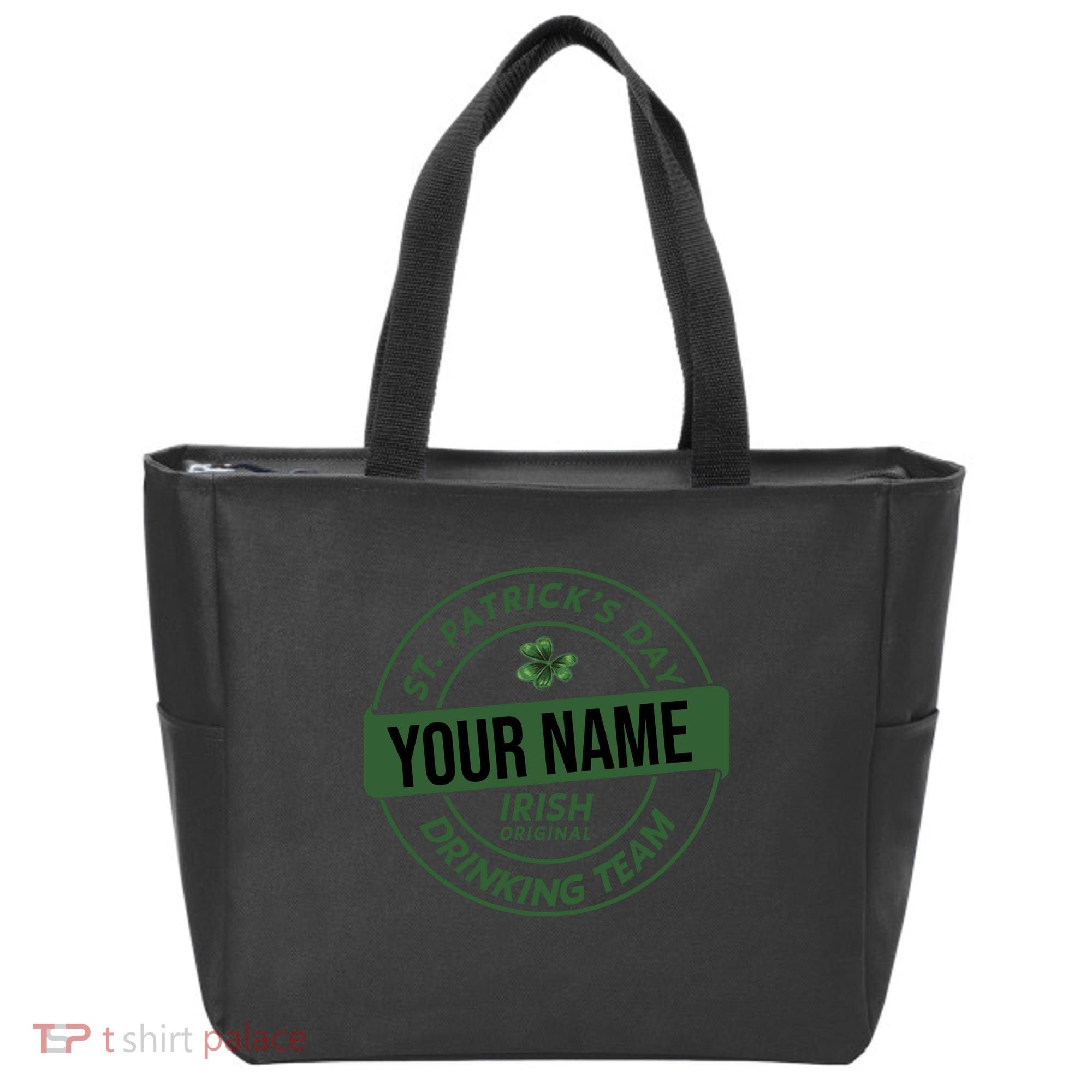 Personalized Irish Shirt Drinking Team Tote Bag