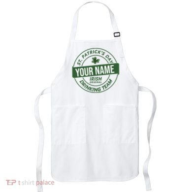 Personalized Irish Shirt Drinking Team Apron