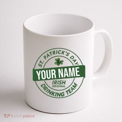 Personalized Irish Shirt Drinking Team Coffee Mug back