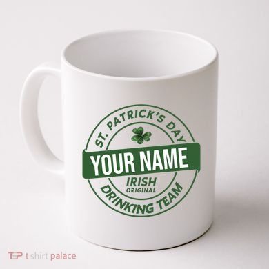 Personalized Irish Shirt Drinking Team Coffee Mug