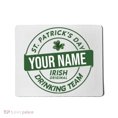 Personalized Irish Shirt Drinking Team Mousepad