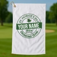 Personalized Irish Shirt Drinking Team Golf Towel thumb 1