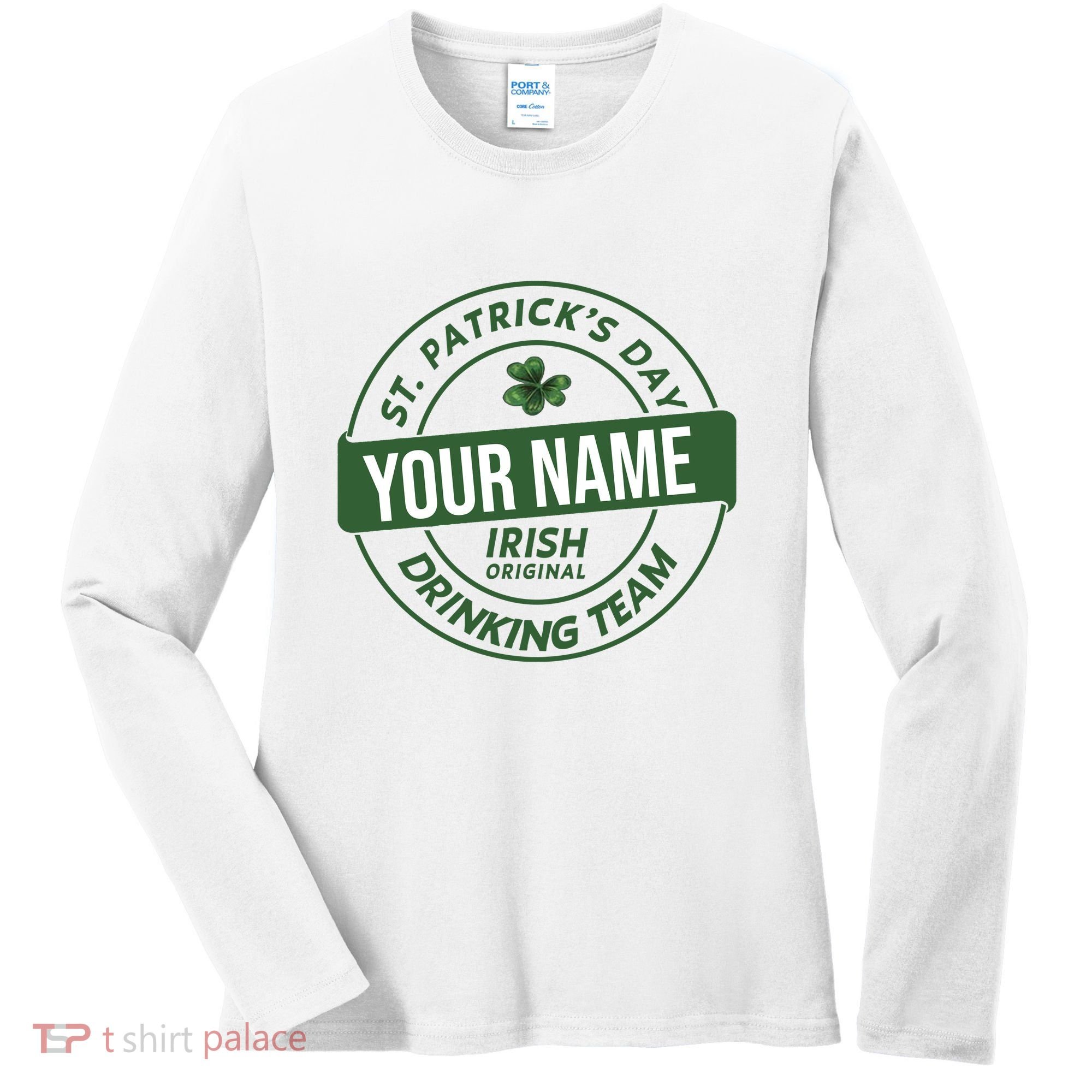 Personalized Irish Shirt Drinking Team Women's Long Sleeve Shirt
