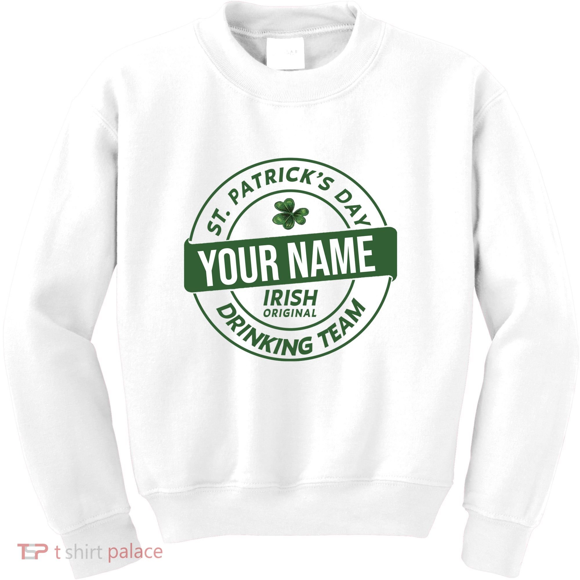 Personalized Irish Shirt Drinking Team Kids Sweatshirt