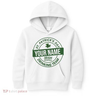 Personalized Irish Shirt Drinking Team Kids Hoodie