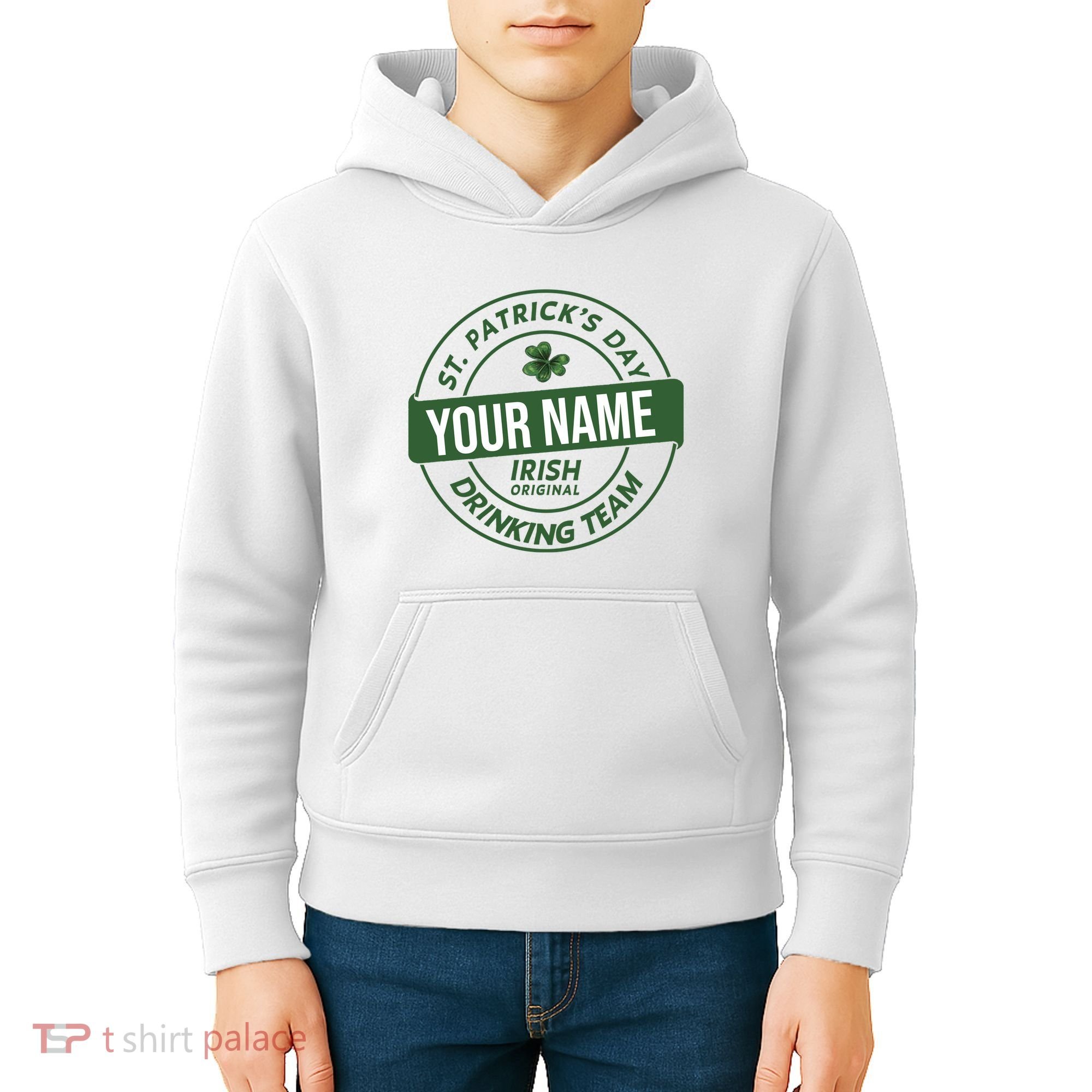 Personalized Irish Shirt Drinking Team Kids Hoodie
