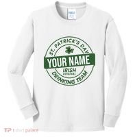 Personalized Irish Shirt Drinking Team Kids Long Sleeve Shirt thumb 0