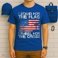 Patriot I Stand For The Flag I Kneel For The Cross Military Gift T-Shirt thumb 6