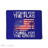 Patriot I Stand For The Flag I Kneel For The Cross Military Gift Mousepad thumb 0