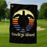 Pawleys Island South Carolina Sc Loggerhead Sea Turtle Lover Golf Towel thumb 1