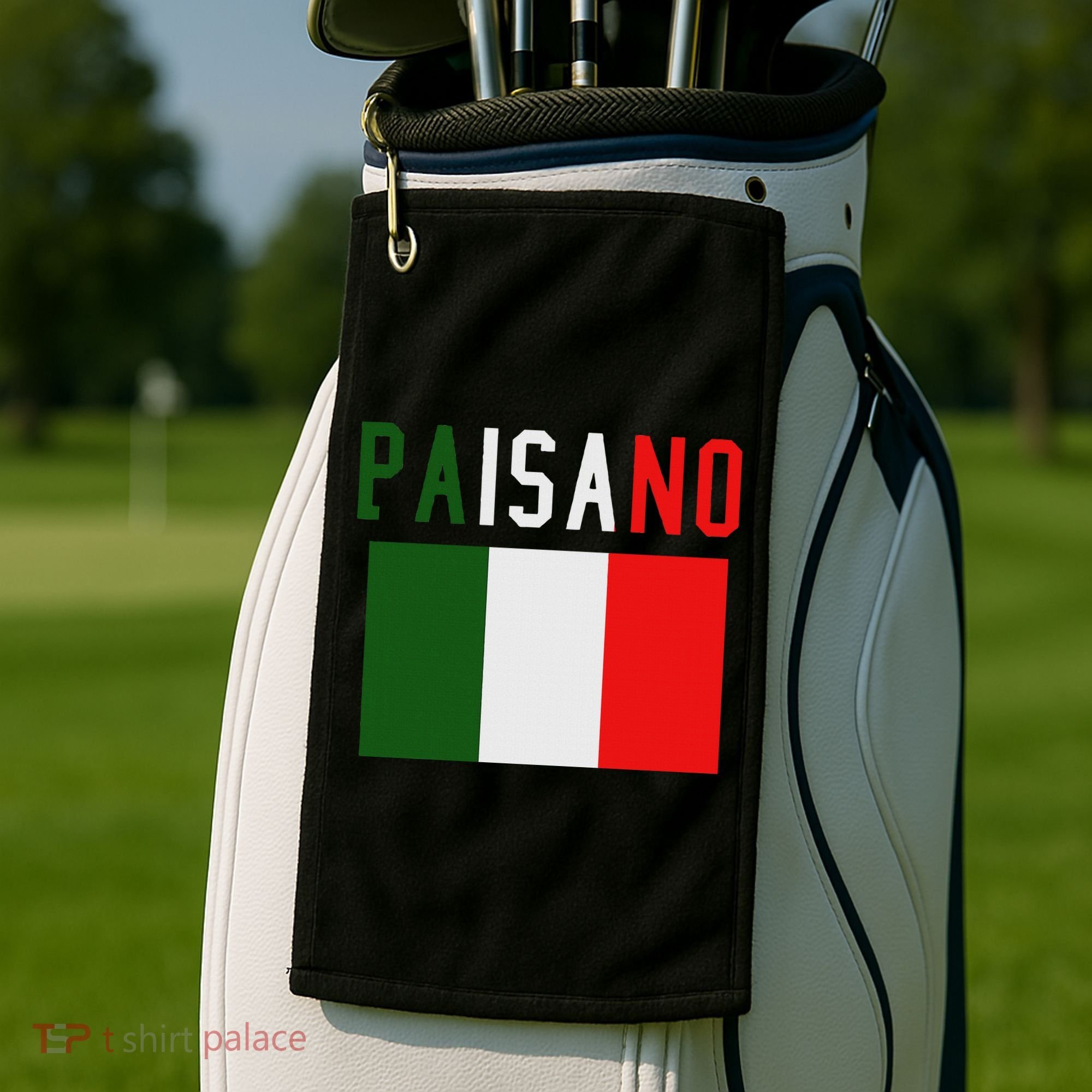 Paisano Italian Slang, Funny Italian Sayings Gift Golf Towel
