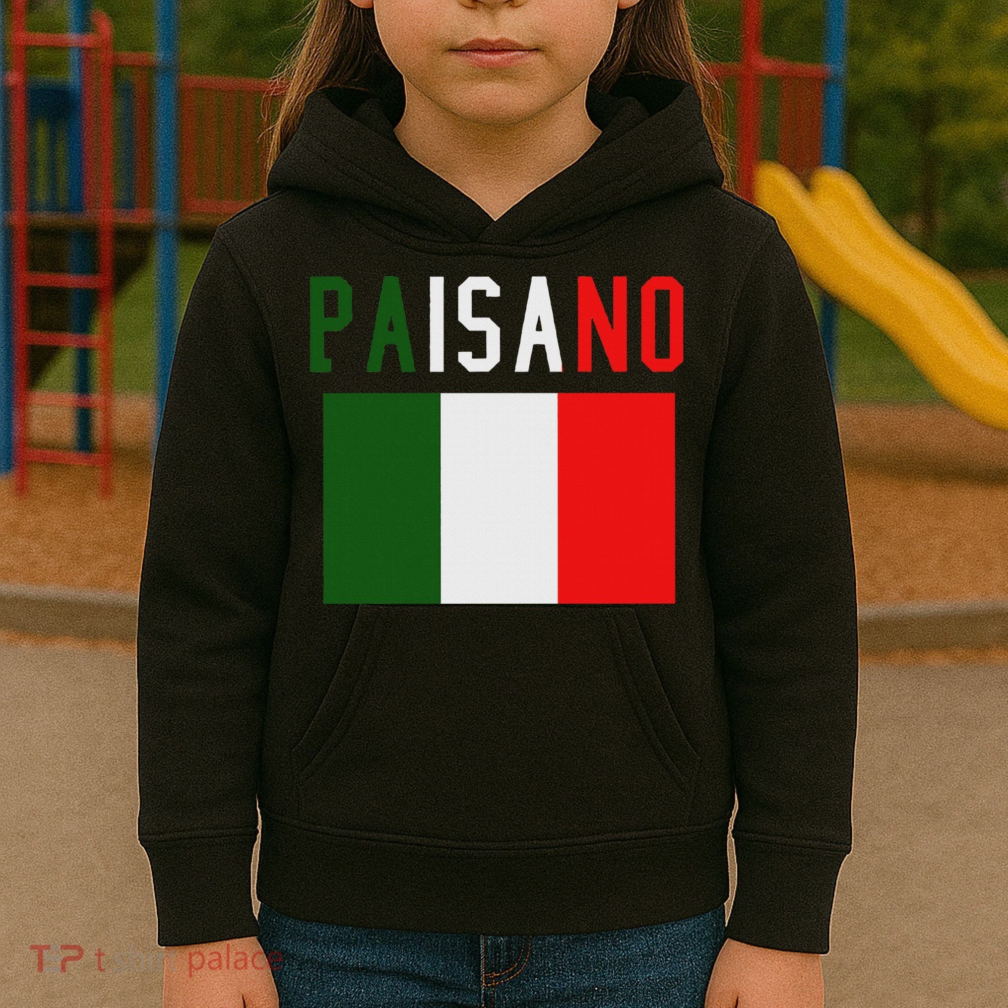 Paisano Italian Slang, Funny Italian Sayings Gift Kids Hoodie