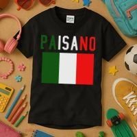 Paisano Italian Slang, Funny Italian Sayings Gift Kids T-Shirt thumb 3