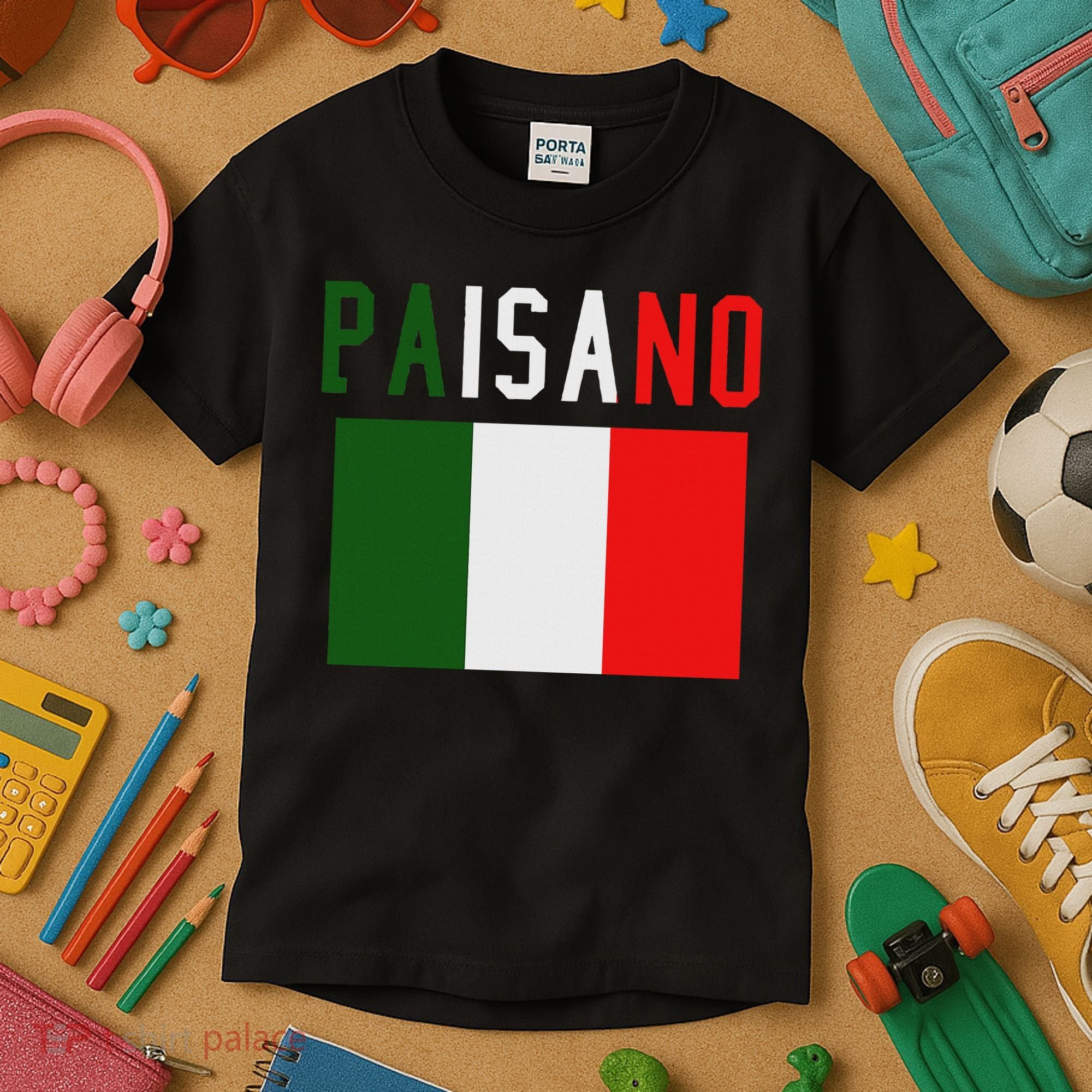 Paisano Italian Slang, Funny Italian Sayings Gift Kids T-Shirt