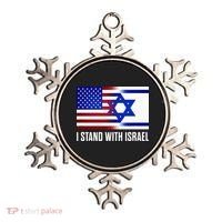 Pro Israel Supporter I Stand With Israel Patriotic USA Flag Ornament thumb 0
