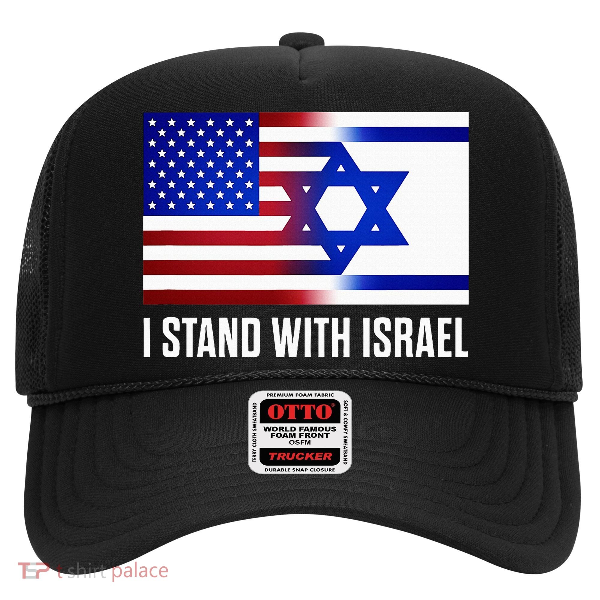 Pro Israel Supporter I Stand With Israel Patriotic USA Flag Hat