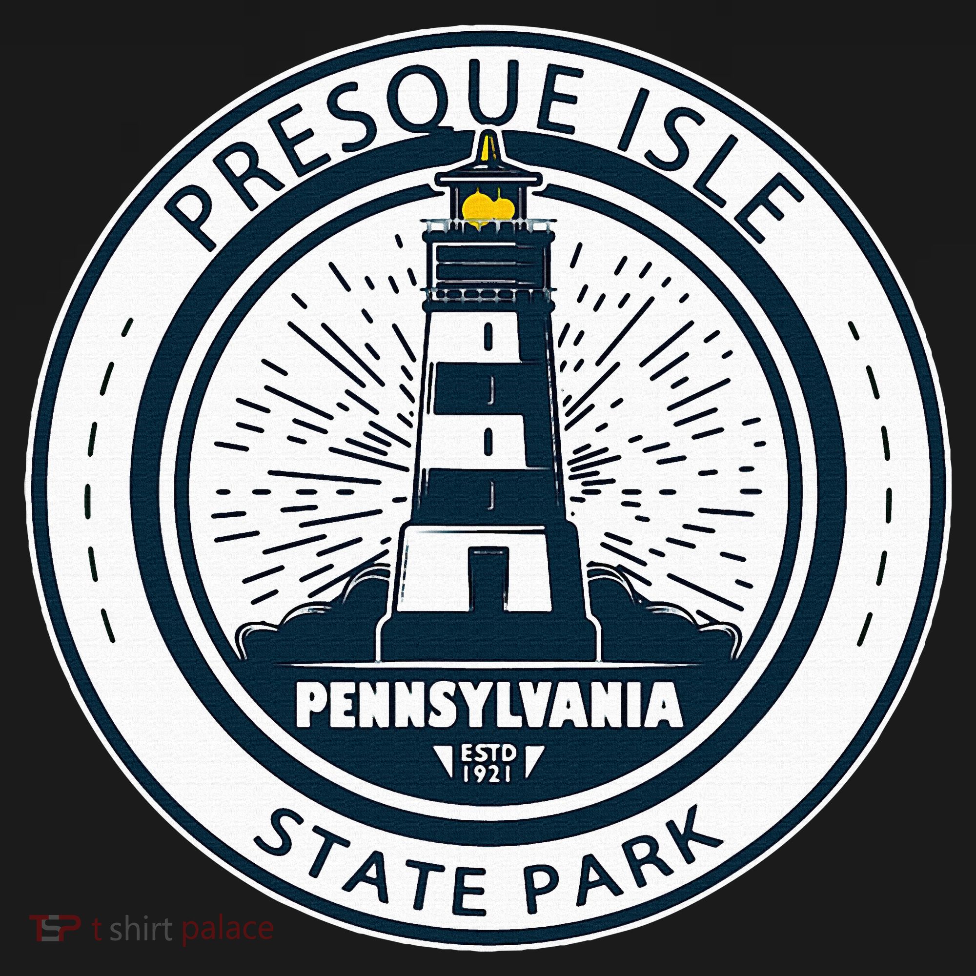 Presque Isle State Park Pennsylvania Badge Vintage T-Shirt