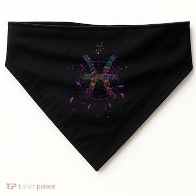 Pisces Floral Zodiac USA-Made Doggie Bandana
