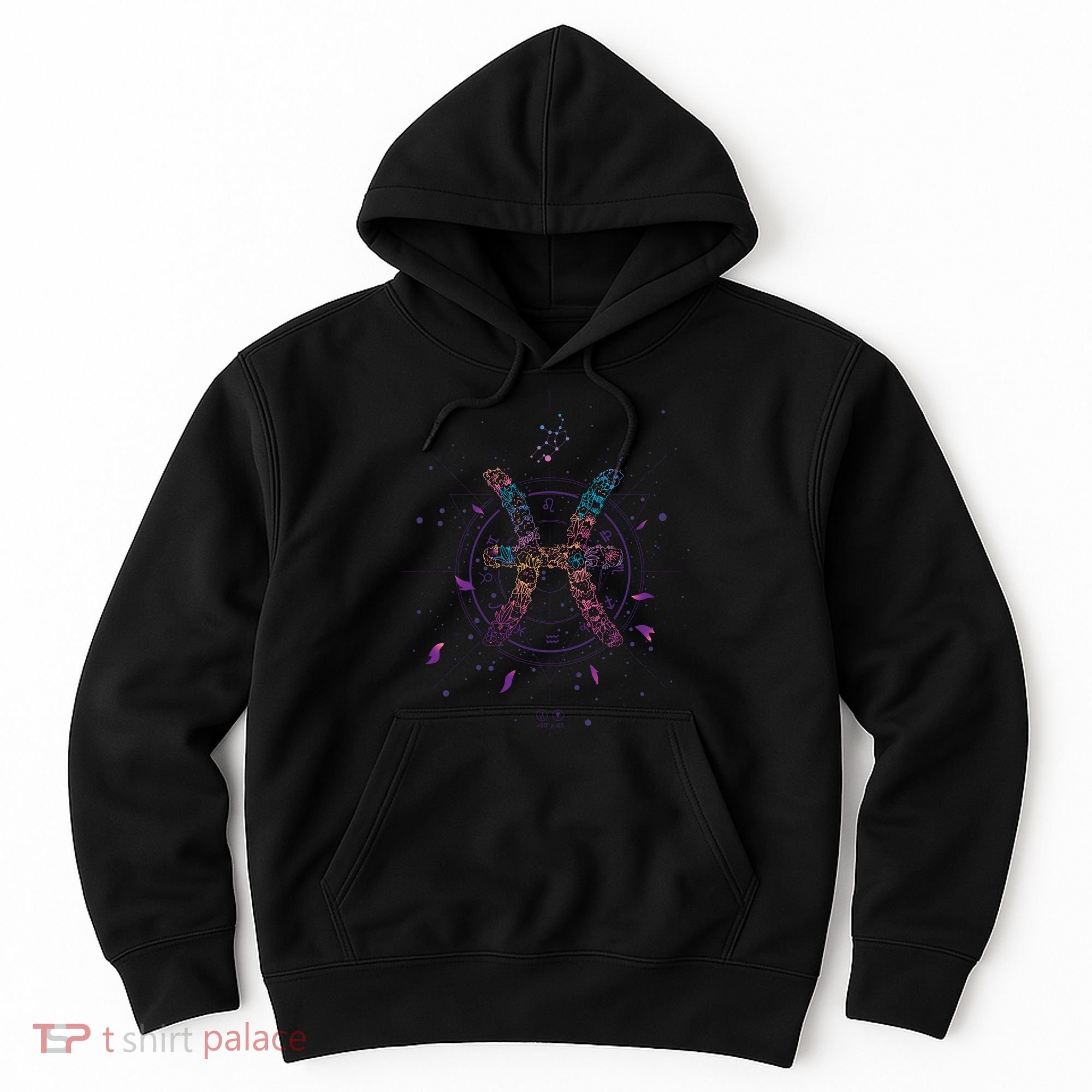 Pisces Floral Zodiac Hoodie