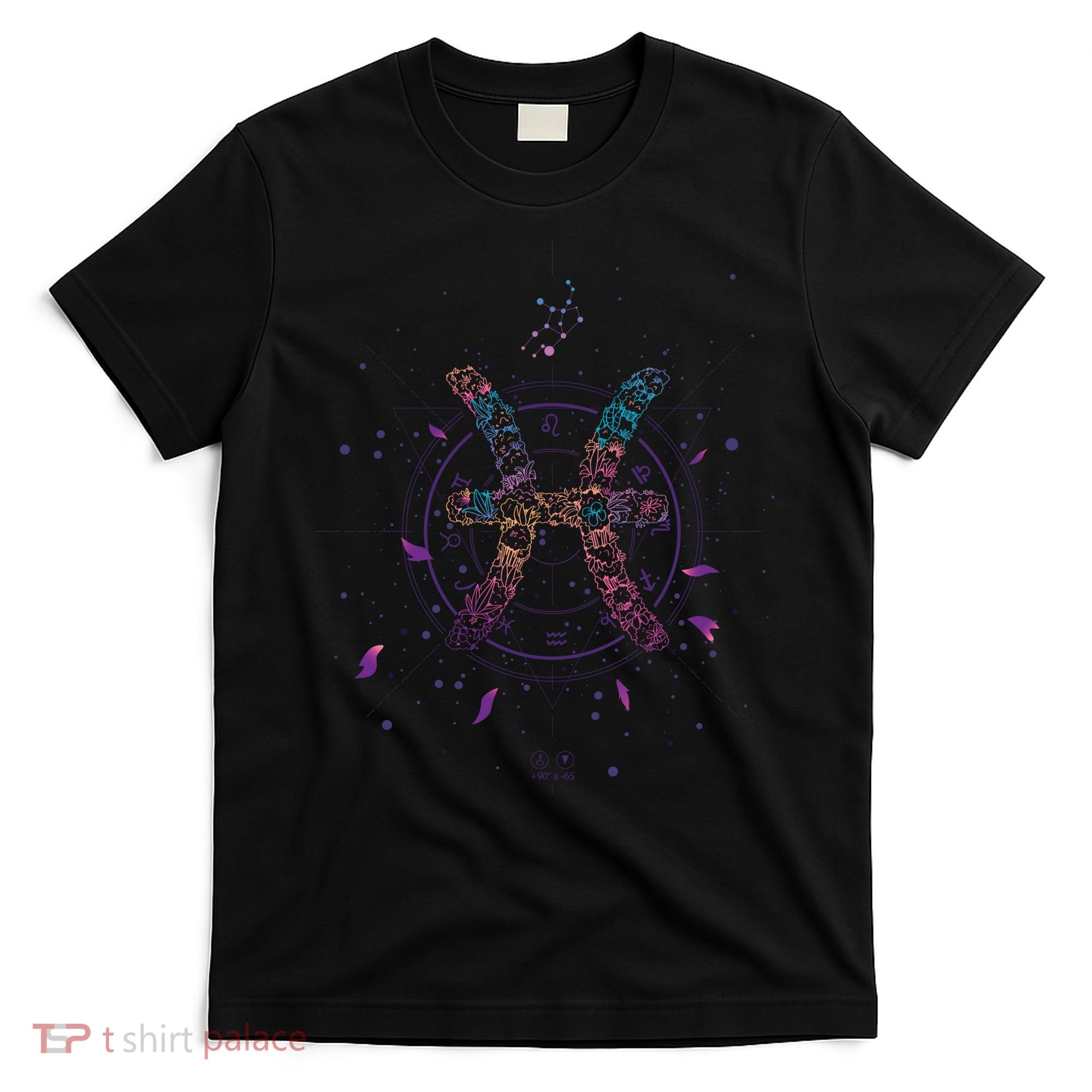 Pisces Floral Zodiac T-Shirt
