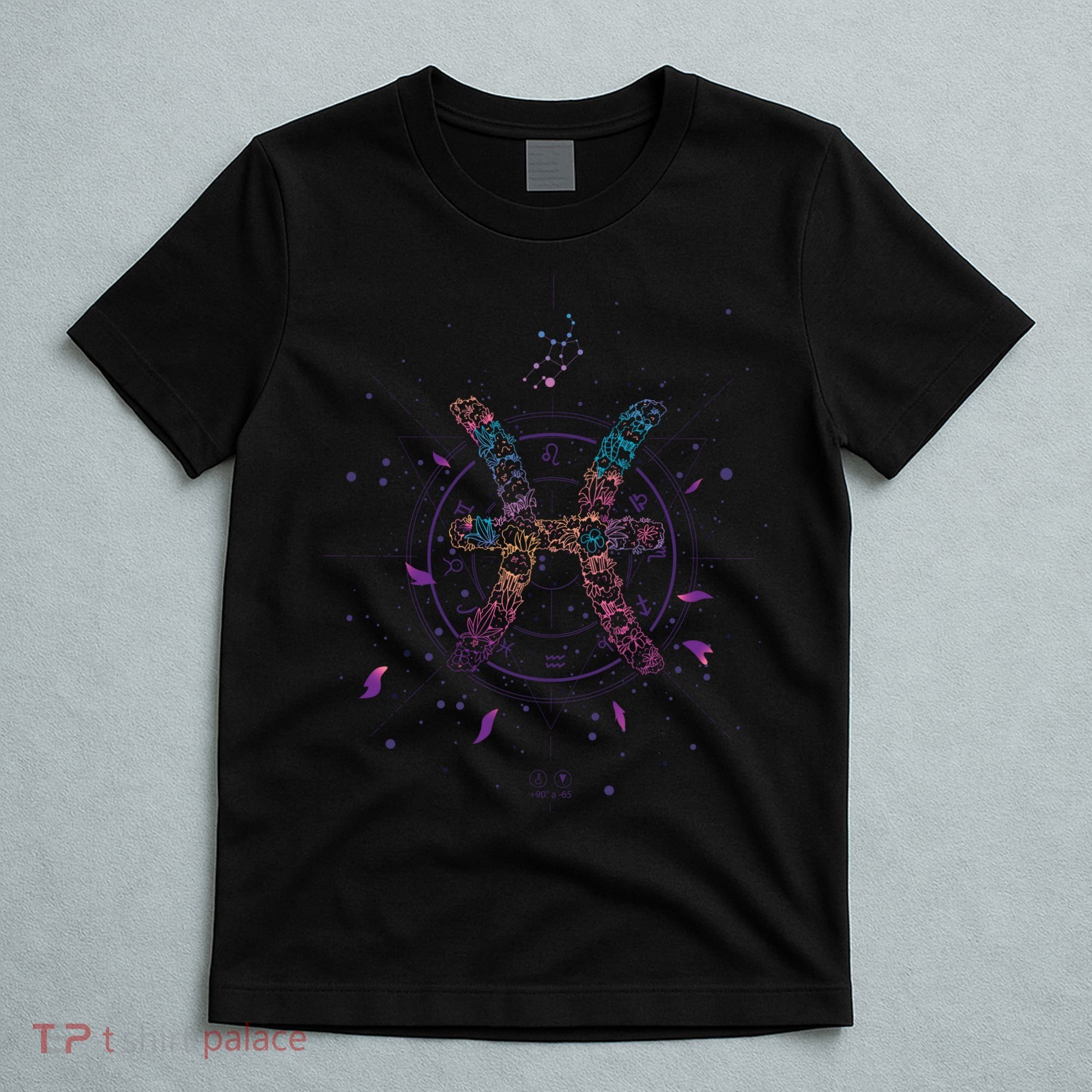 Pisces Floral Zodiac T-Shirt