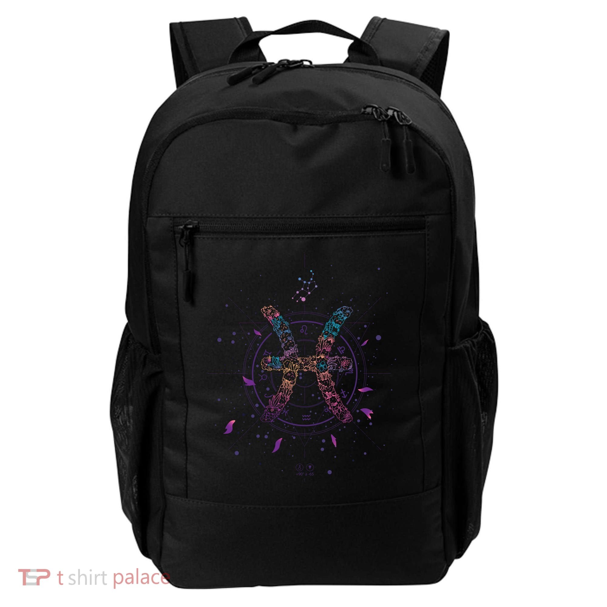 Pisces Floral Zodiac Backpack