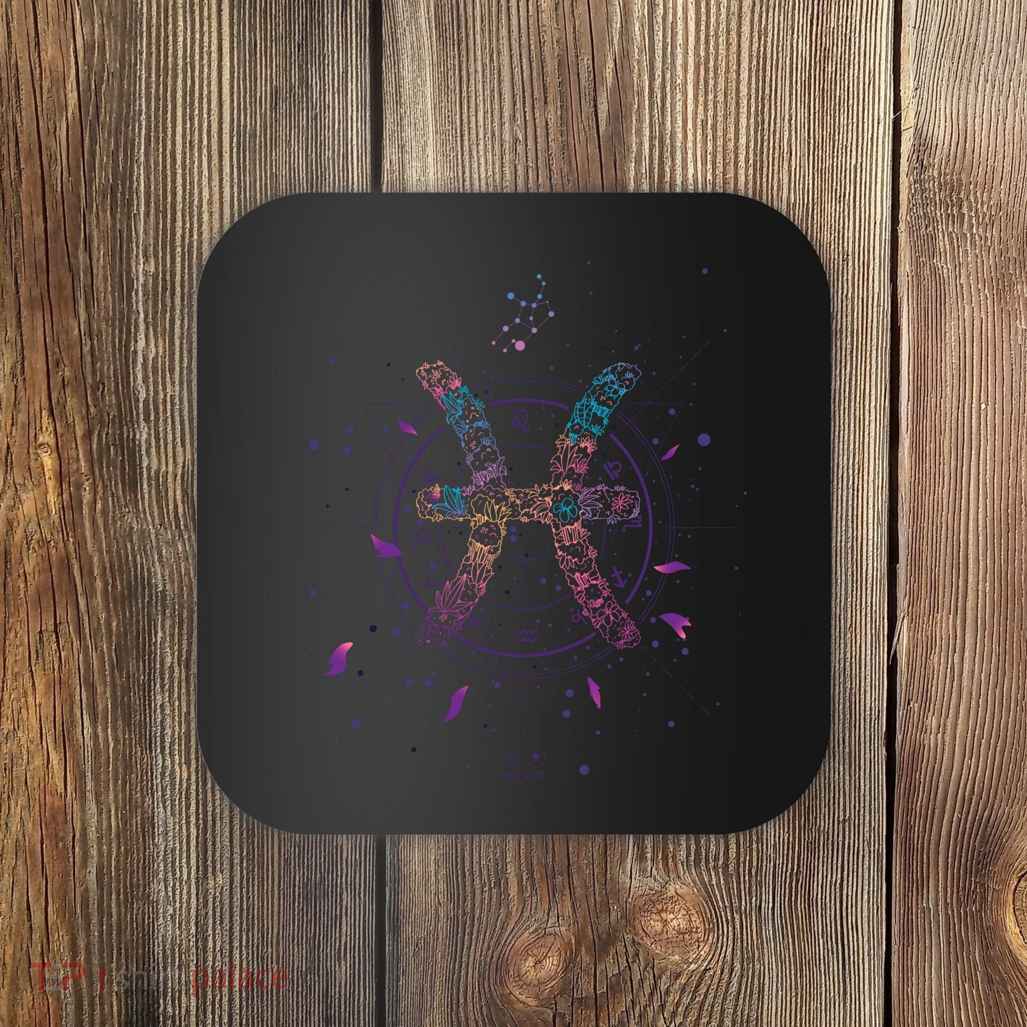 Pisces Floral Zodiac Coaster