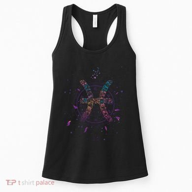 Pisces Floral Zodiac Women's Tank Top