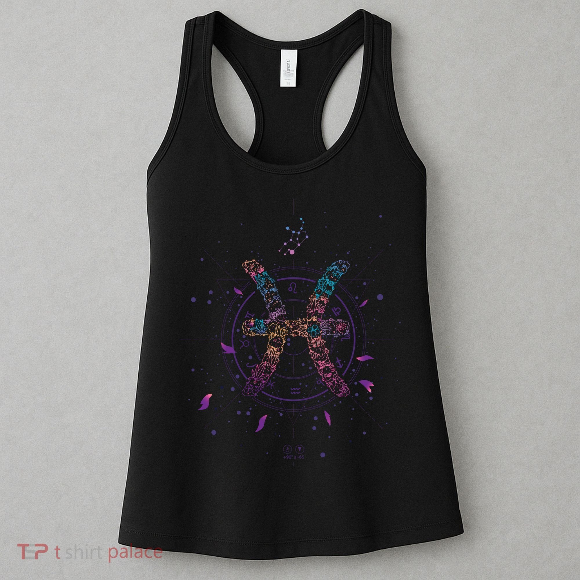 Pisces Floral Zodiac Women's Tank Top