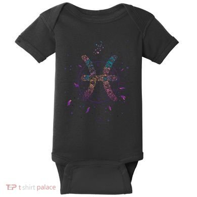 Pisces Floral Zodiac Baby Bodysuit