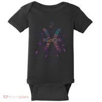Pisces Floral Zodiac Baby Bodysuit thumb 0