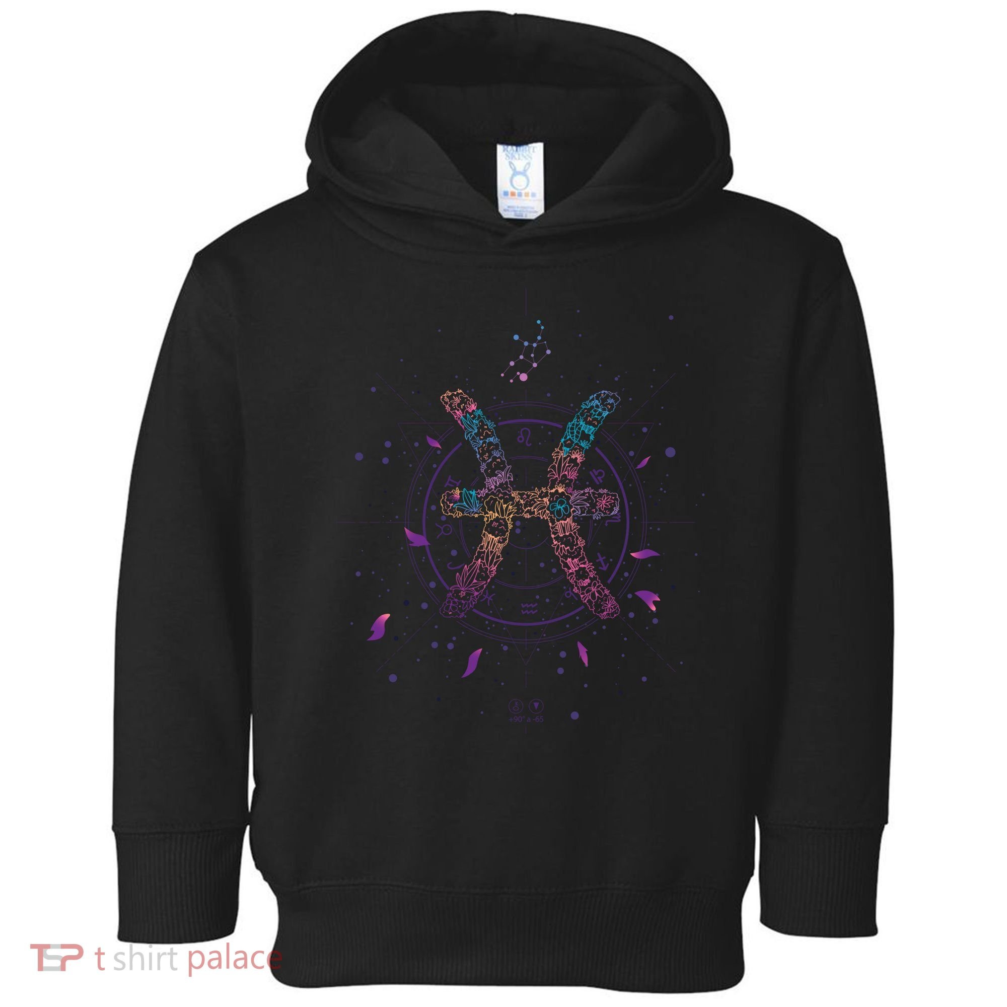 Pisces Floral Zodiac Toddler Hoodie