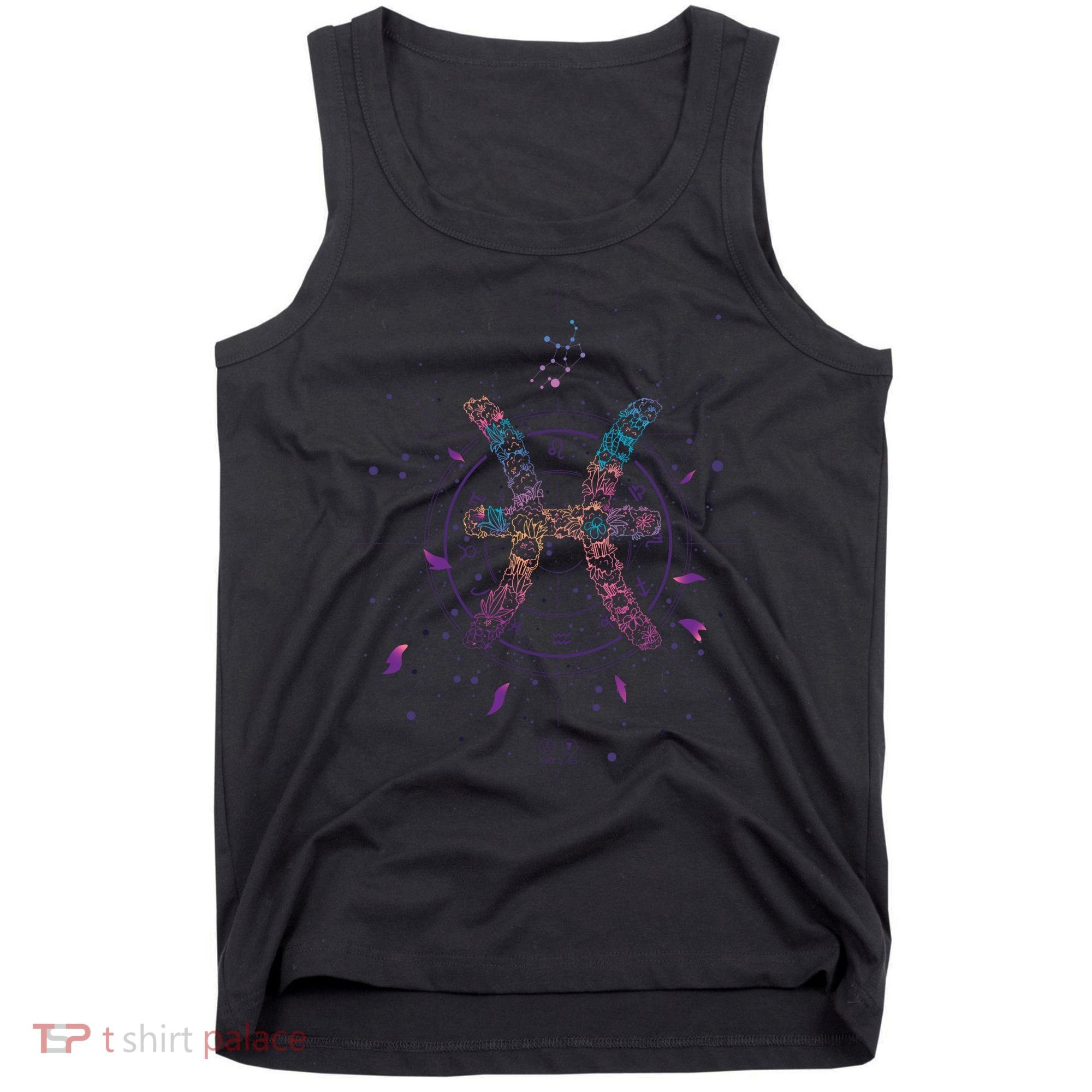 Pisces Floral Zodiac Tank Top
