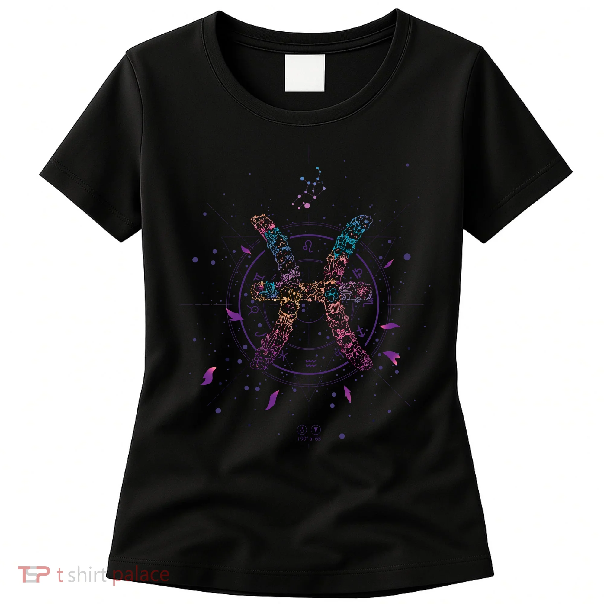 Pisces Floral Zodiac Women's T-Shirt