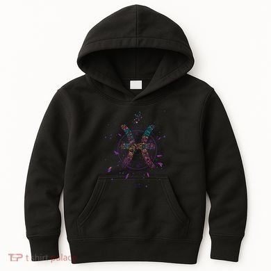 Pisces Floral Zodiac Kids Hoodie