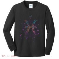 Pisces Floral Zodiac Kids Long Sleeve Shirt thumb 0