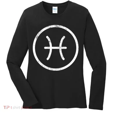 Pisces Sign Logo  Women's Long Sleeve Shirt