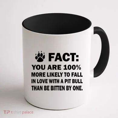 Pit Bull Funny Fact Coffee Mug back