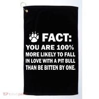 Pit Bull Funny Fact Golf Towel thumb 0