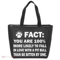 Pit Bull Funny Fact Tote Bag thumb 0