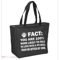 Pit Bull Funny Fact Tote Bag thumb 2